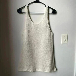 Cream Knit Top - Long & Flowy, Lower Back, Versatile Beach Cover-Up